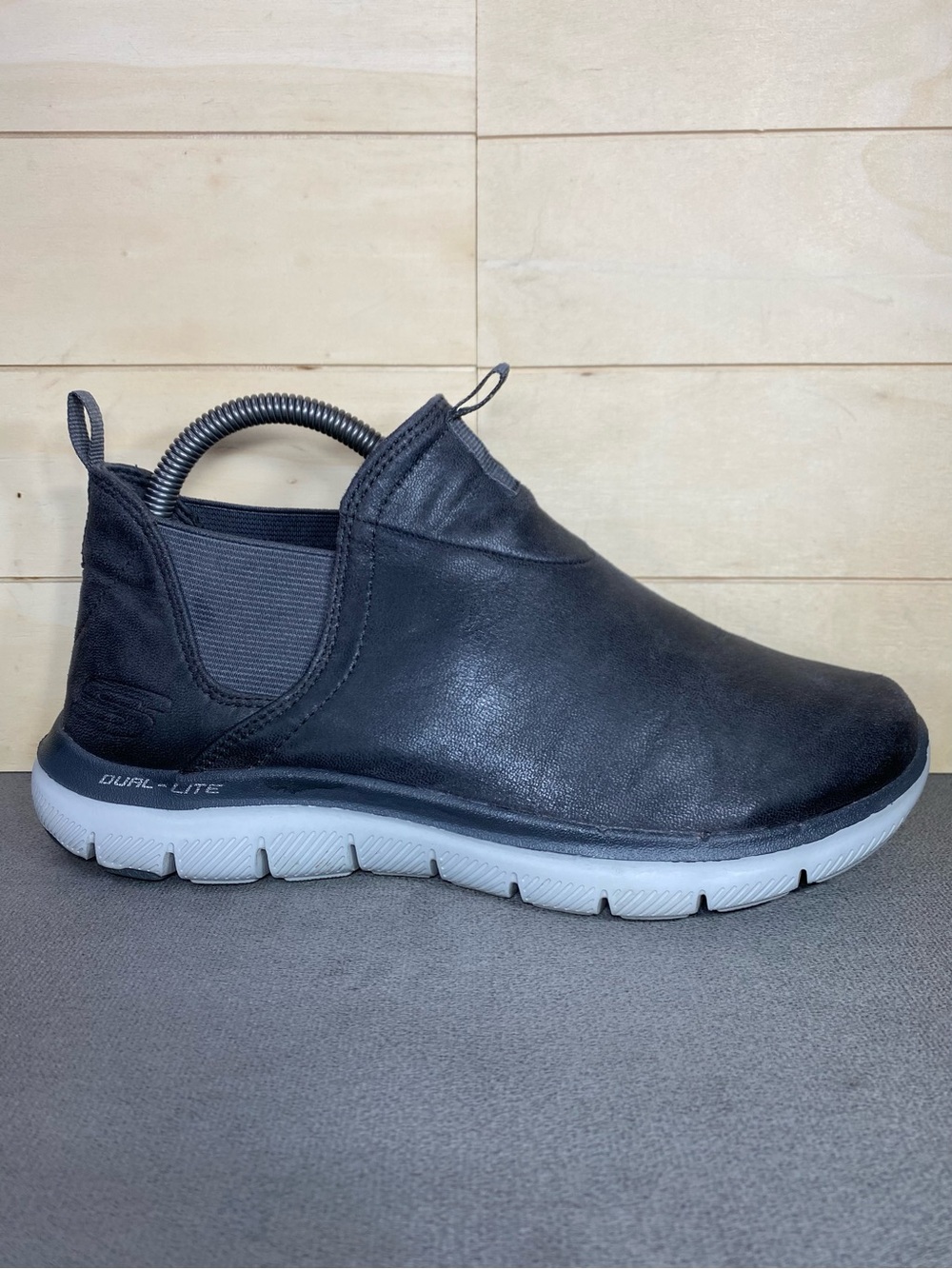 Skechers Flex Appeal 2 Slip-On Boots Women's Size 8 Shoes Charcoal Grey 12769